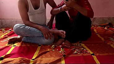 Hot Slim wife ko dost ke sath share kiya - Newley married wife threesome sex