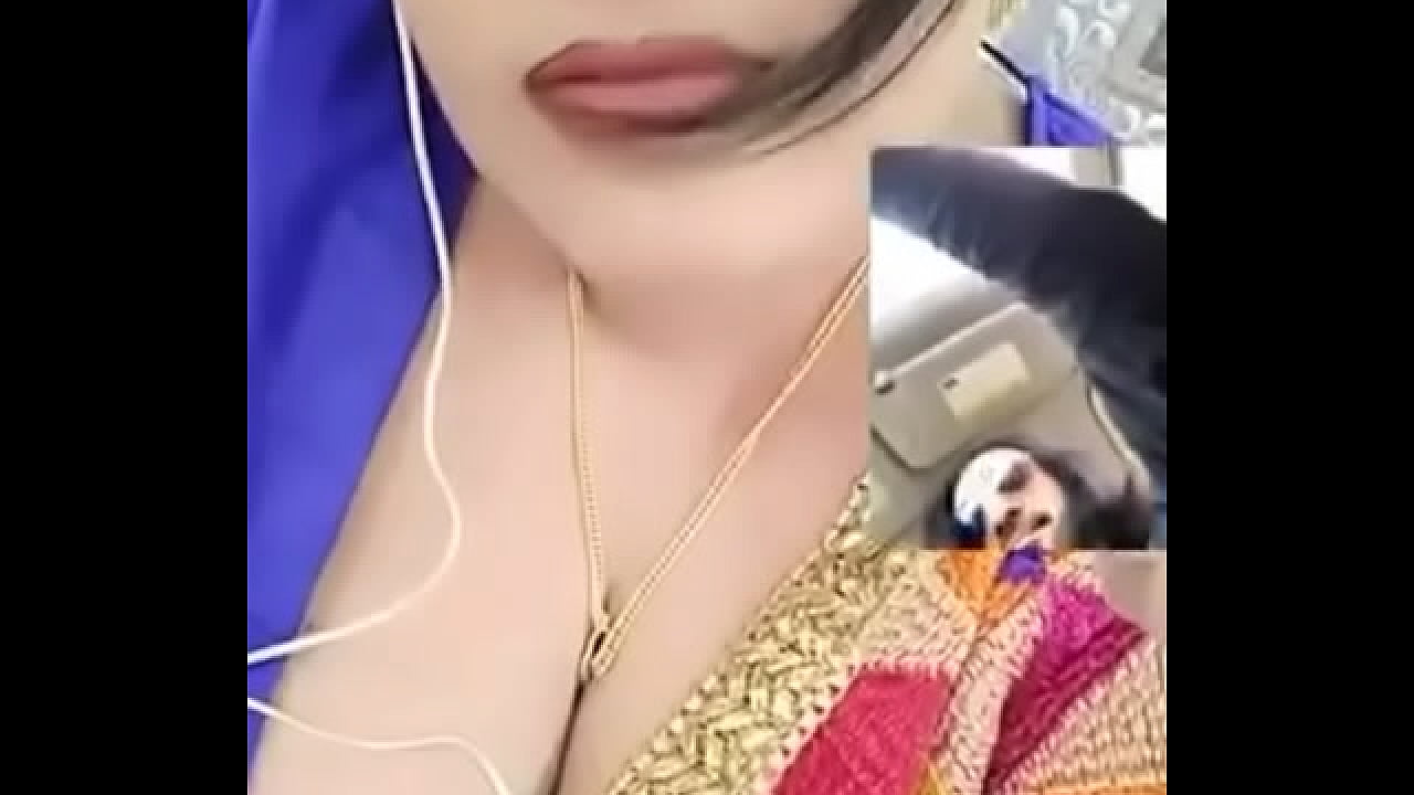Indian girl playing with her big boobs...