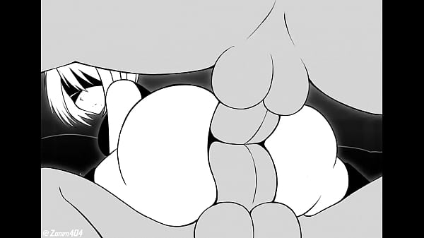 2b's big booty analized fucked