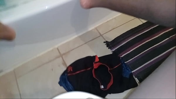 Stroking in the bathroom 4