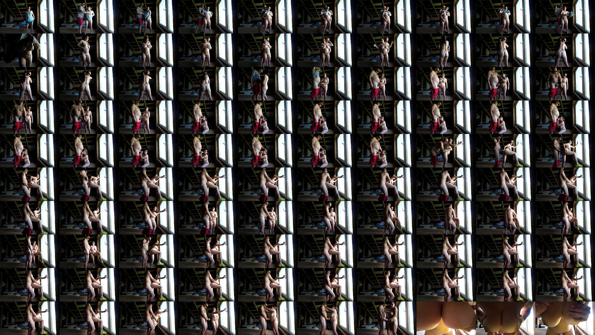 We arrived in the village to visit our parents and there I fucked my stepsister in the attic. I fuck in a tight pussy. Stepsister loves to be fucked while standing 预览图