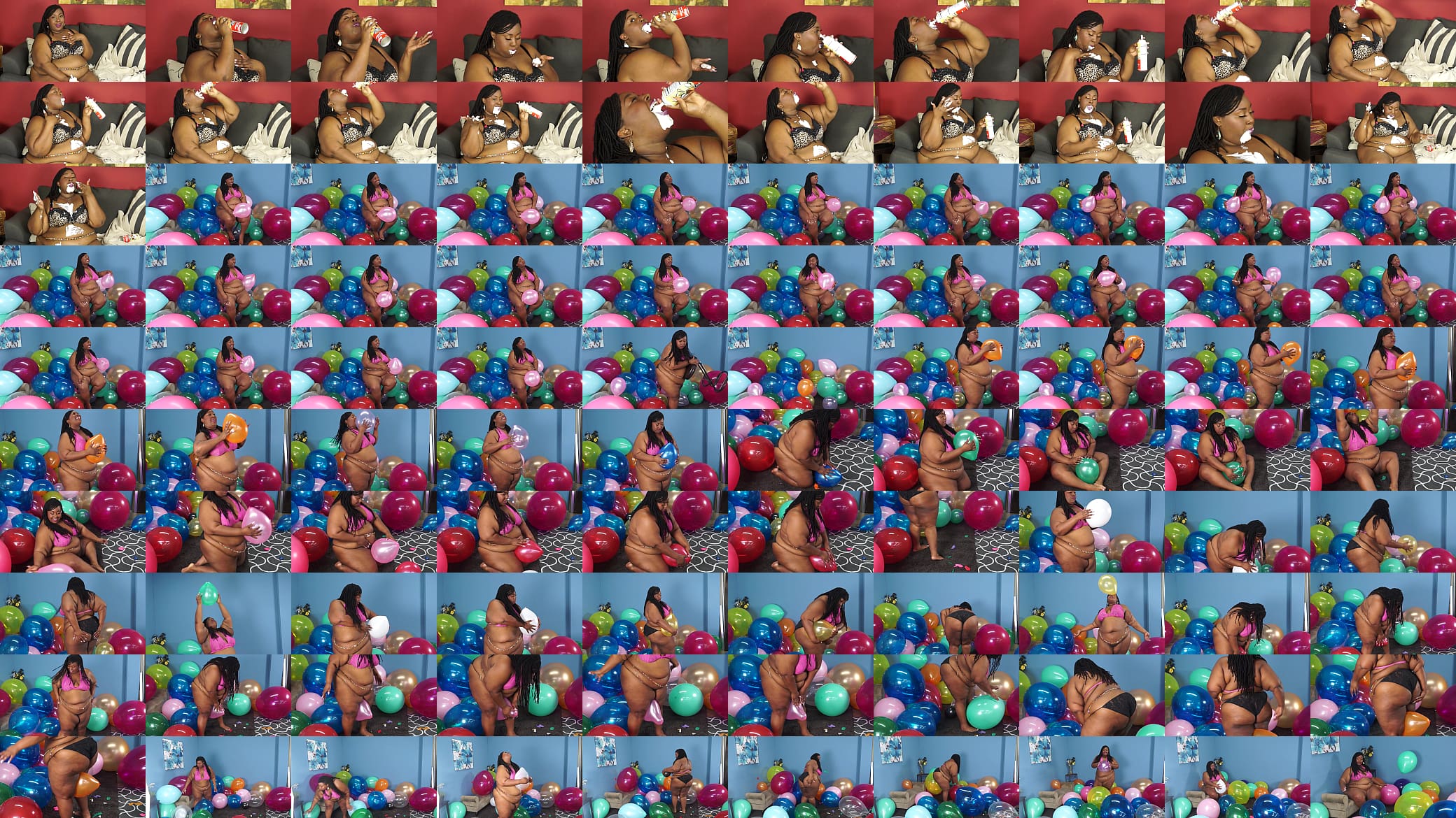 Aminah Gorges On Whip Cream-Fingernail Pops Balloons 预览图