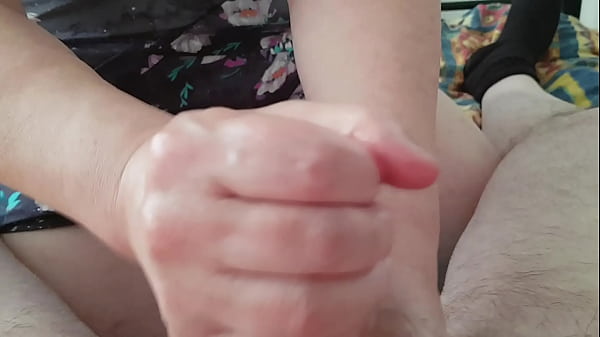 Download Video - Neighbours friend jerking my cock for a big cum shot