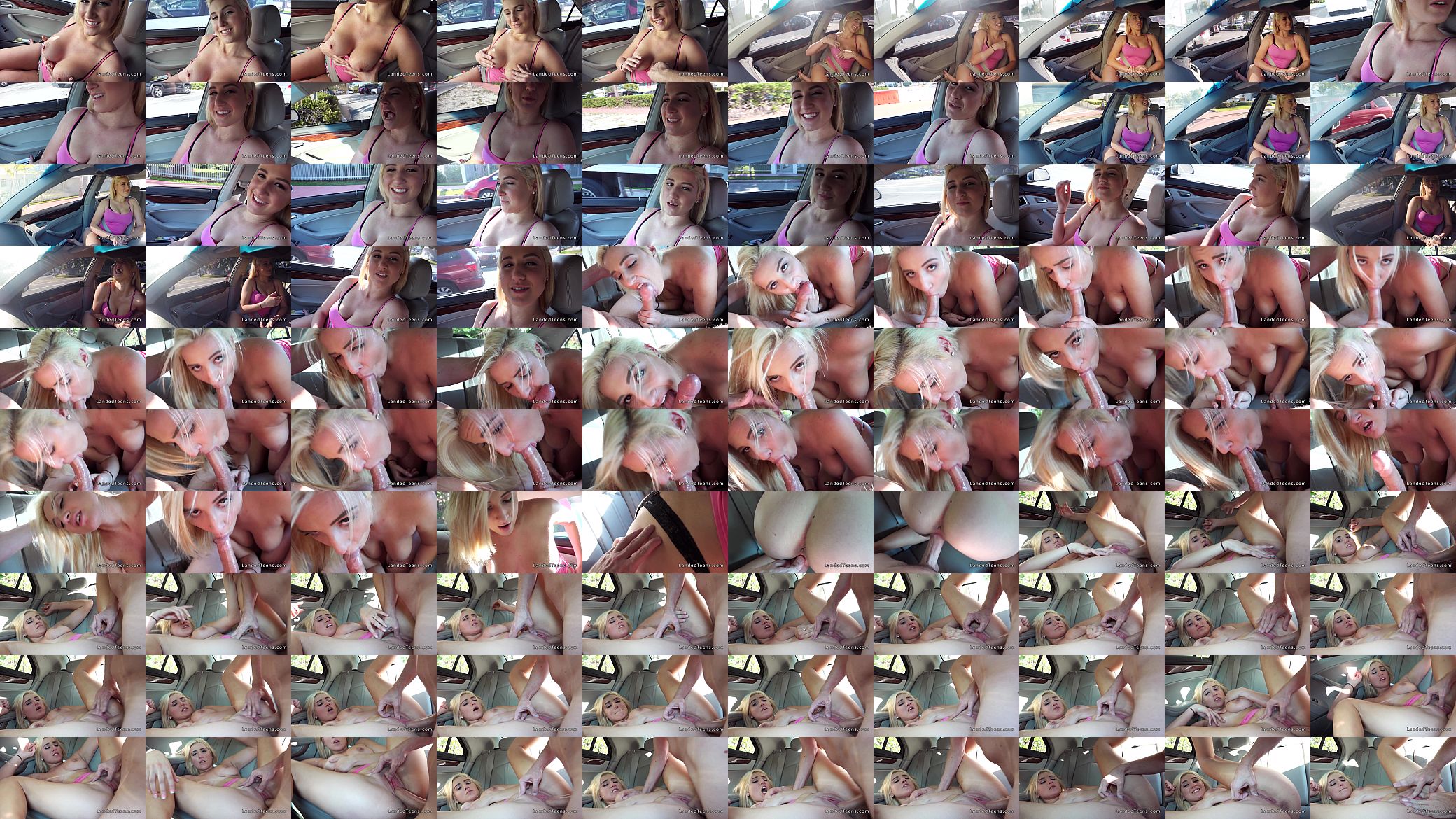 Cheated blonde teen bangs in car in public 预览图