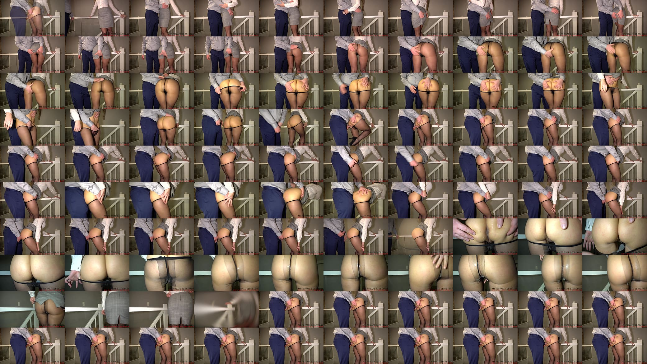 my private secretary in office outfit has quick lunch break sex with the boss 预览图
