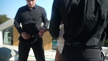 Brunette with Perfect Tits Takes Two Italian Cocks at Once in Her Pussy - Kylie Jones