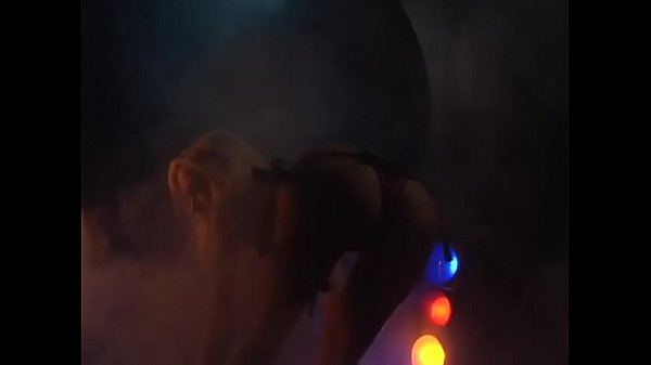 Blonde solo model masturbating with a giant dildo