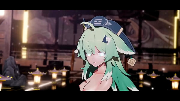 Honkai Star Rail Huohuo Hentai Fox Girl Kitsune Nude Dance Hit And Run Mmd 3D Emerald Tail (CLIP)