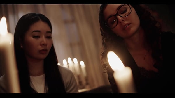 Japanese Asian Vampire Sex - Big Tits Babe Rikako Preyed by Nerdy Leana and Turned into Lesbian Demon