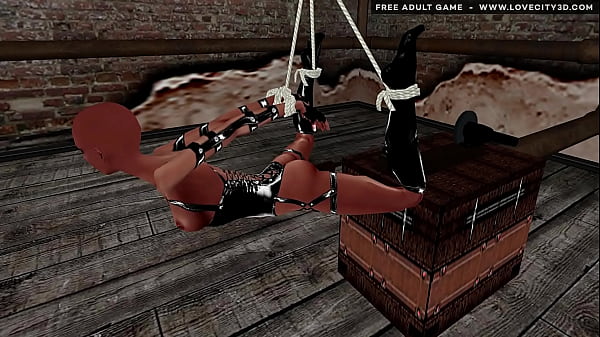 BDSM machine babe gets throatfucked in 3D game - www.lovecity3d.com
