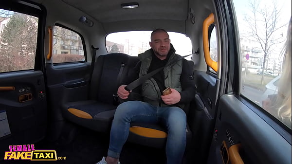 Female Fake Taxi Driver and her girlfriend treat birthday guy to a hardcore threesome