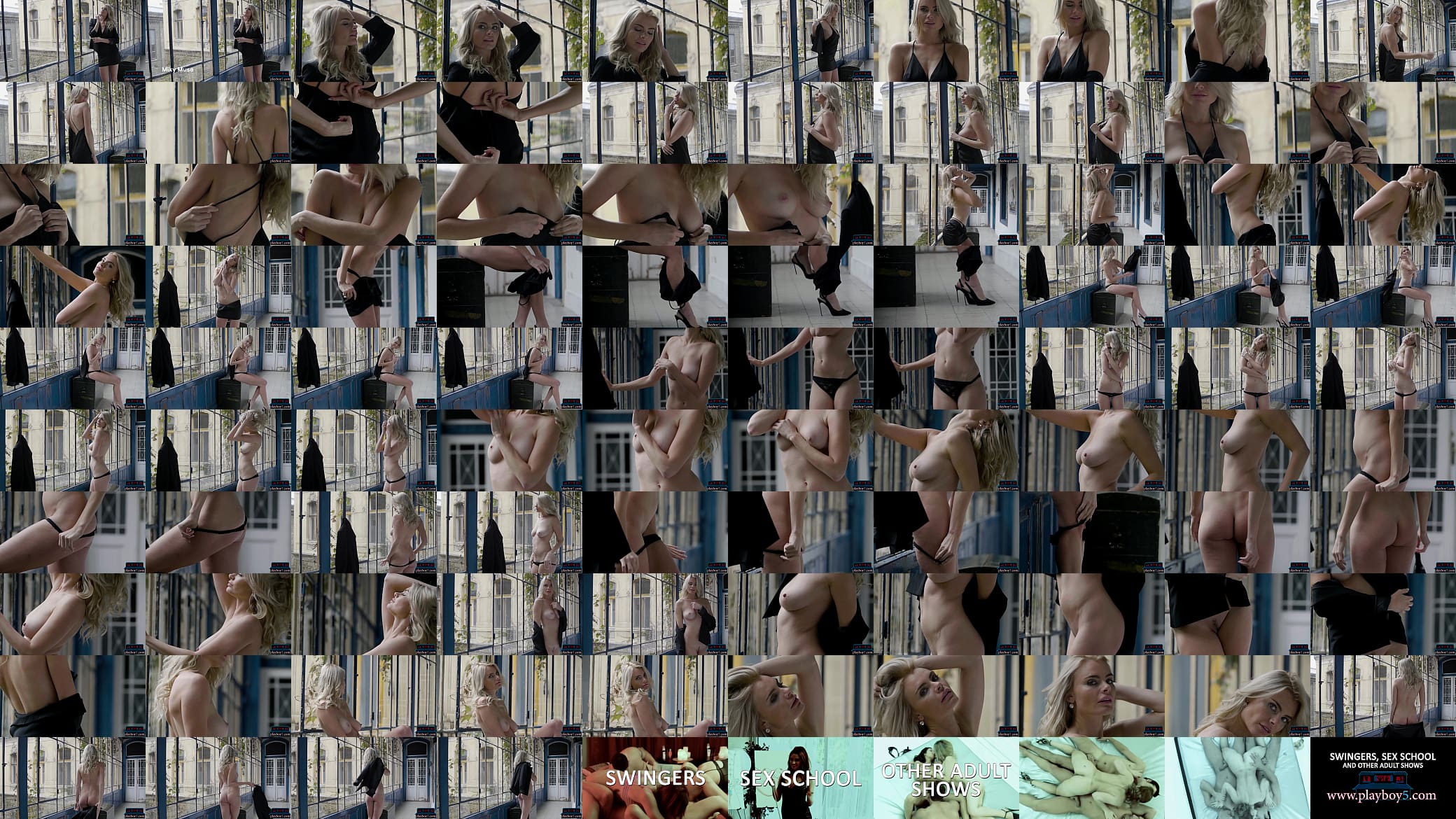 Czech MILF blonde Miky Muse natural tits solo striptease porn 预览图