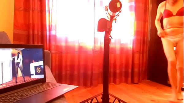 Dancing in front of a webcam