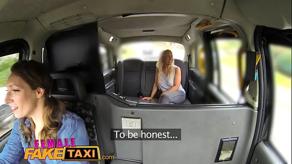 Female Fake Taxi Busty blonde in lesbian sexual anal play workout