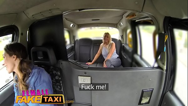 Female Fake Taxi Busty blonde in lesbian sexual anal play workout
