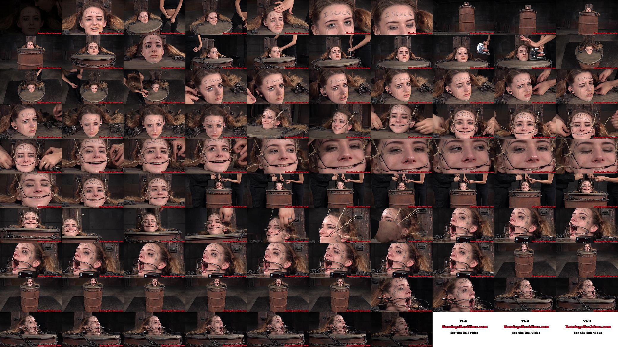 Teen sub dominated with open mouth gags 预览图