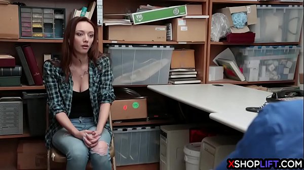 Sexy busty teen suspected and fucked by a mall cop