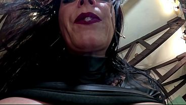 Smoking Mistress JOI Cigar Domination, Spit Play & Big Black Dildo Worship