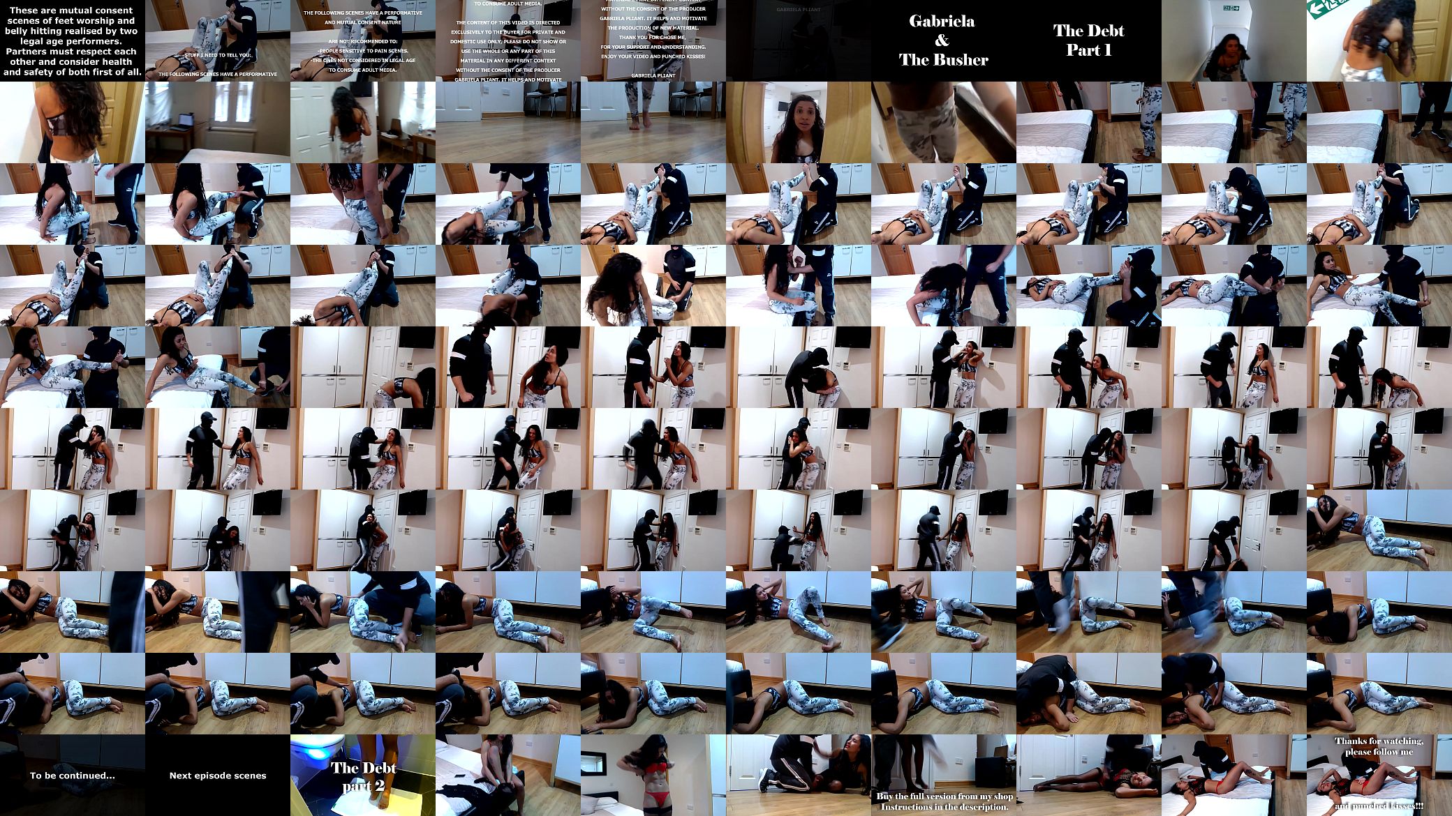 Belly hitting &amp; Feet fetish Gabriela Pliant getting punched on her belly and getting her feet worshiped 预览图