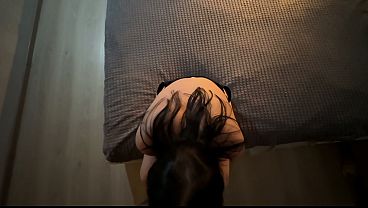 Caught peeking at my roommate - she punished me with a blowjob and took my load on her stomach