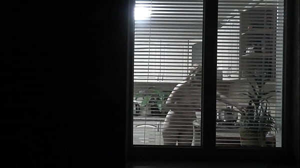 Download Video - Peeping&period; Voyeur&period; Neighbor pervert voyeur in evening on street looks out window as naked sexy neighbor in kitchen prepares dinner for her husband&period; Naked in public&period; Naked at Home&period; Family&period;  Outdoor