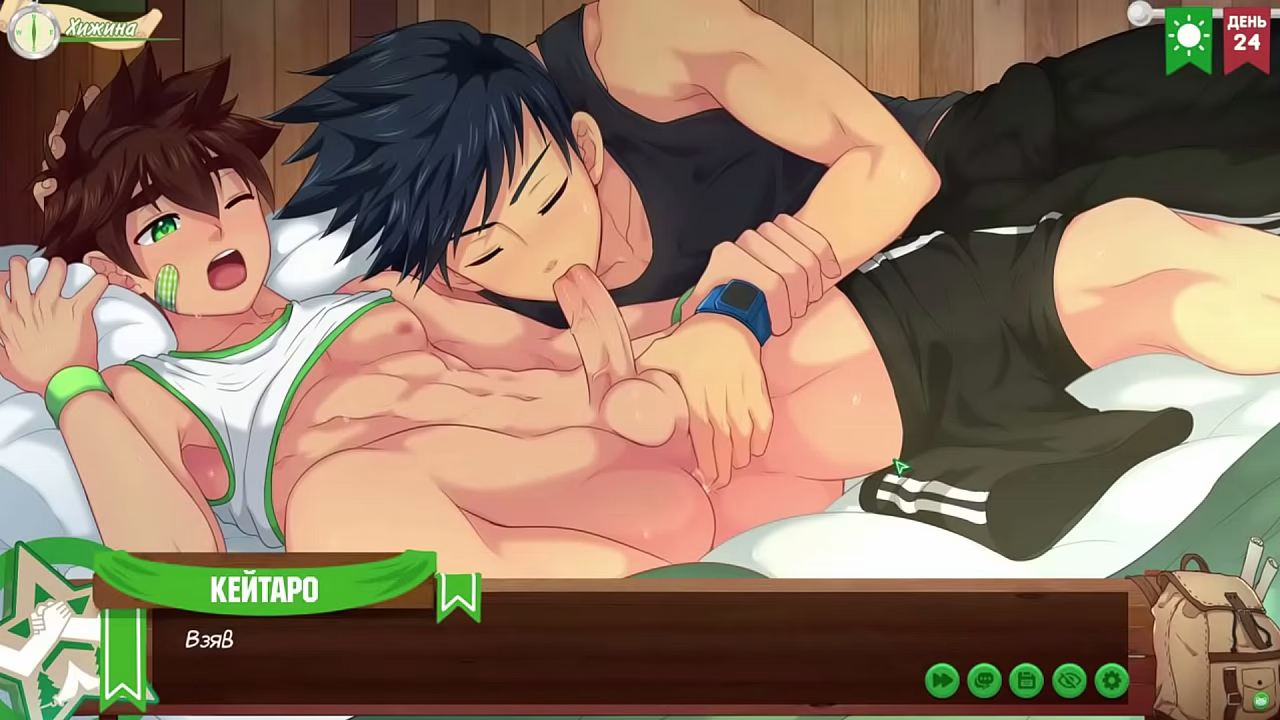 Game: Friends Camp, episode 44 - Natsumi decided to give a sweet blowjob to Keitaro (Russian voiceover)