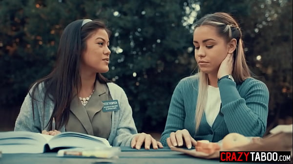 Download Video - Petite Asian teen Kendra Spade and horny big ass lesbian Latina Alina Lopez enjoys finger fucking