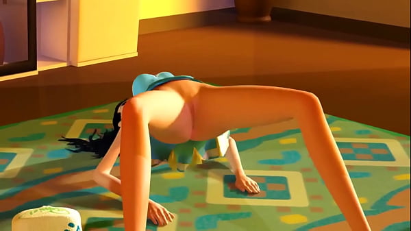 3DGSPOT - Horny Brunette Deepthroats And Fucks A Man's Big Cock In Plaster! 3D CARTOON PORN!