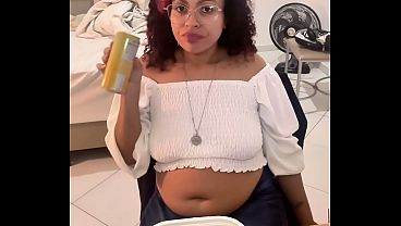 Eating Farting and Burping in the Hotel Room Bloated Belly Gassy Toilet Explosion & Shower