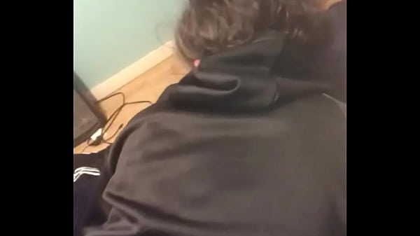 male slave sucks masters dick while he is on the toilet