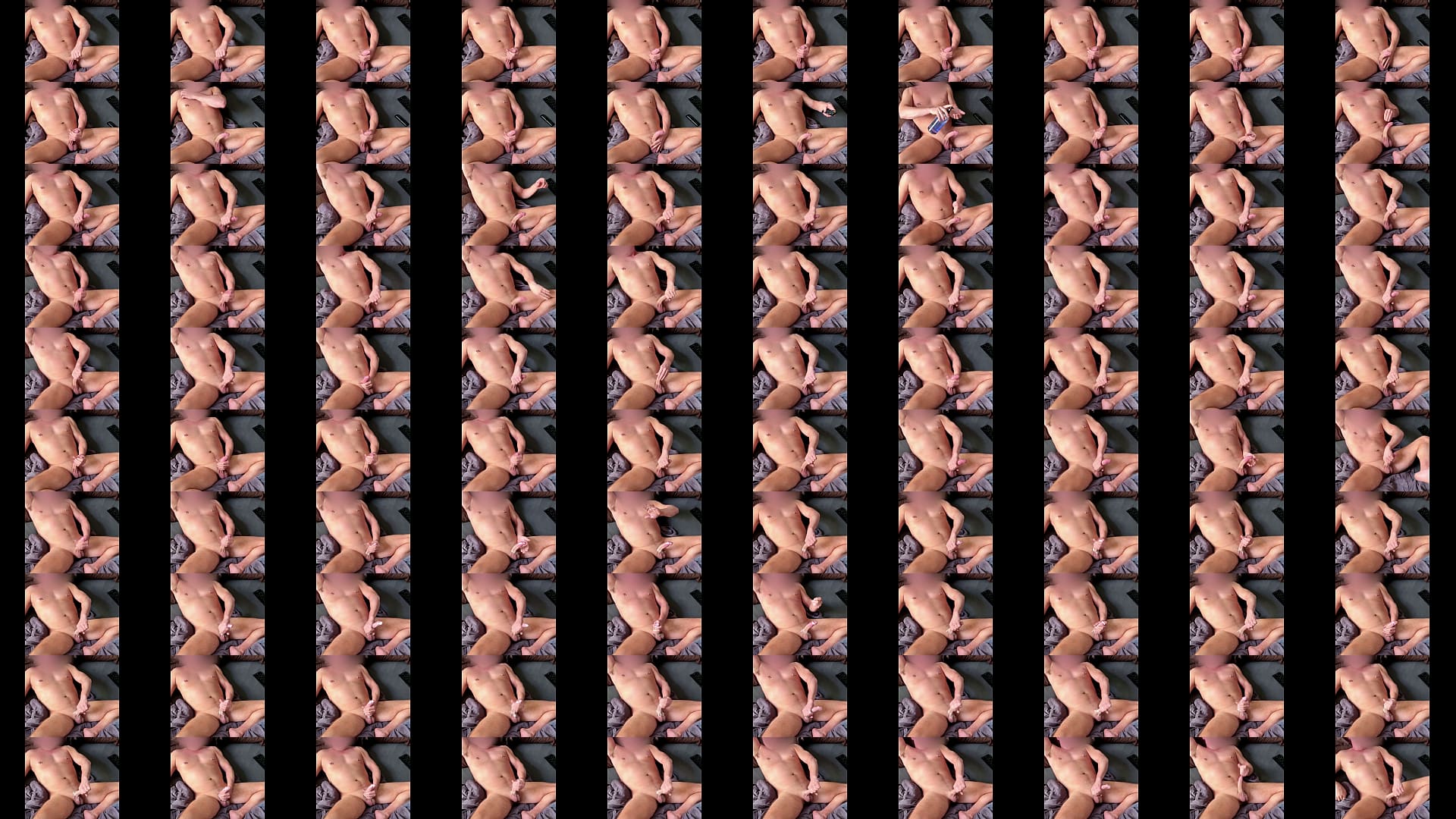 Stroking my big curved cock until I cum 3 times! 预览图