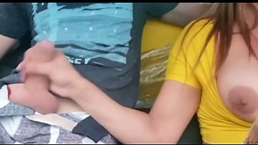 MILF ride-sharing app driver shows off her breasts and look what happened.