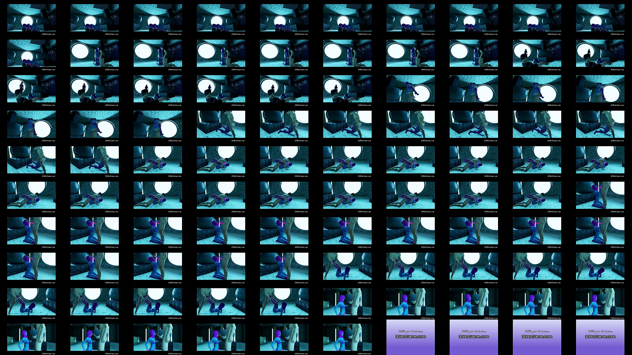 3D Blue Alien Hottie Fucked in a Temple! 预览图
