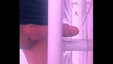 Fucking and Cumming on Towel Dryer with 8" Tranny Cock