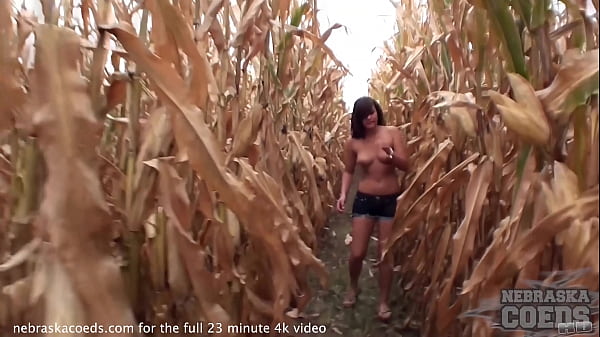 hot teen first time naked on camera dancing around in a corn field
