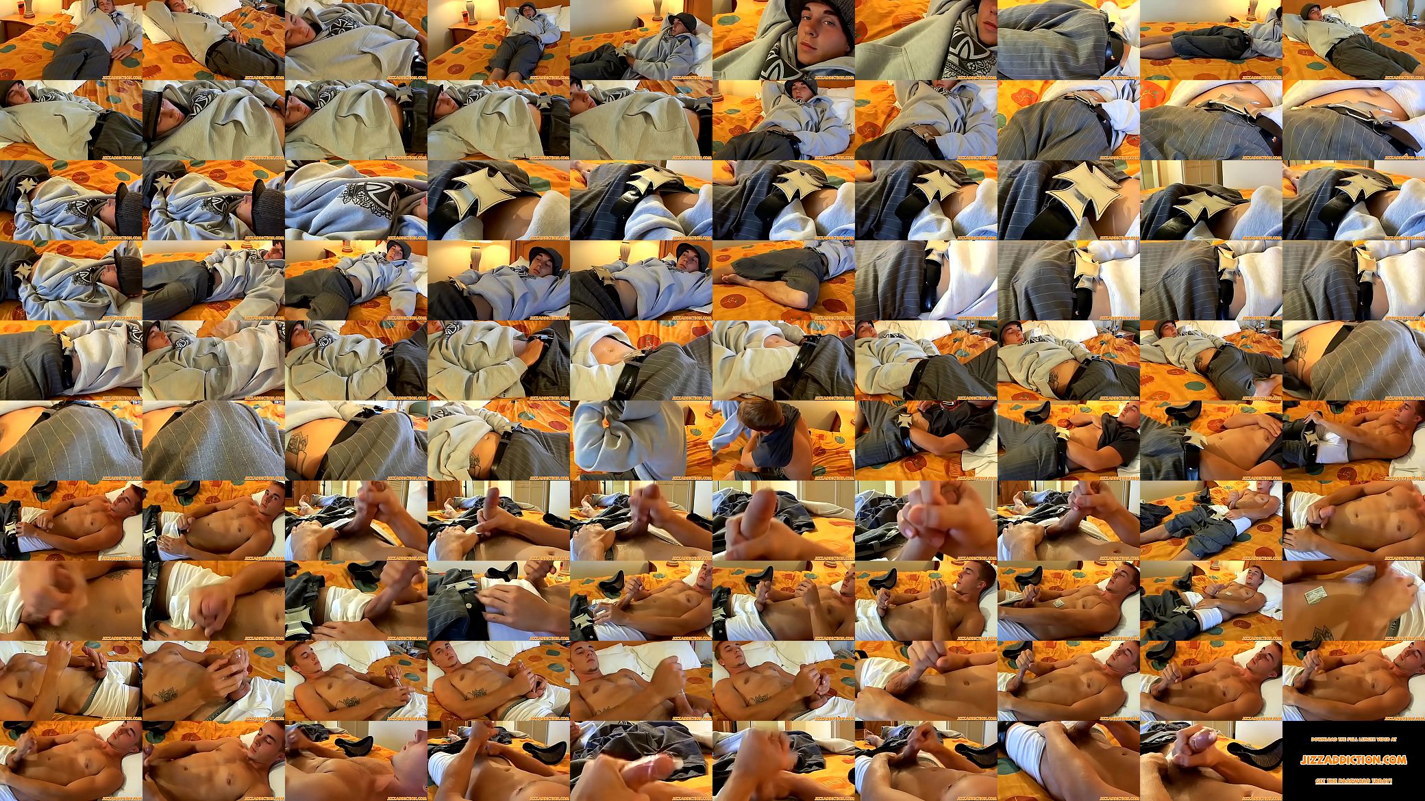 Inked twink Kelly Cooper solo jerking off his wood hard dick 预览图