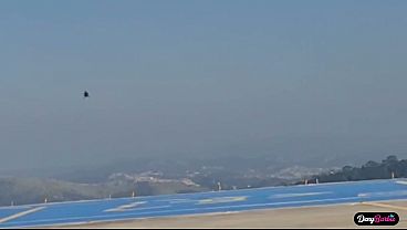 Hot blonde having sex with a helicopter pilot who has a big black dick