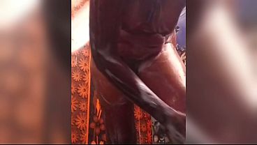 Ammu washes her sweet pussy with soap