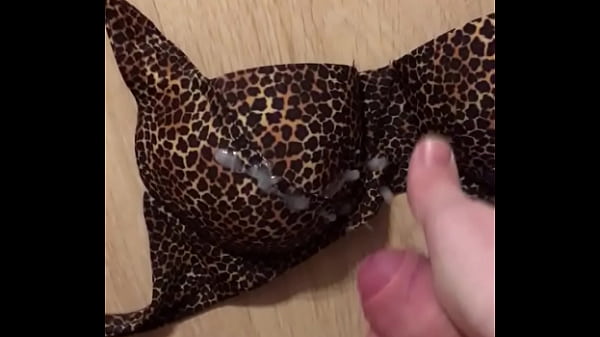 Cum on my step mom sexy leopard bra