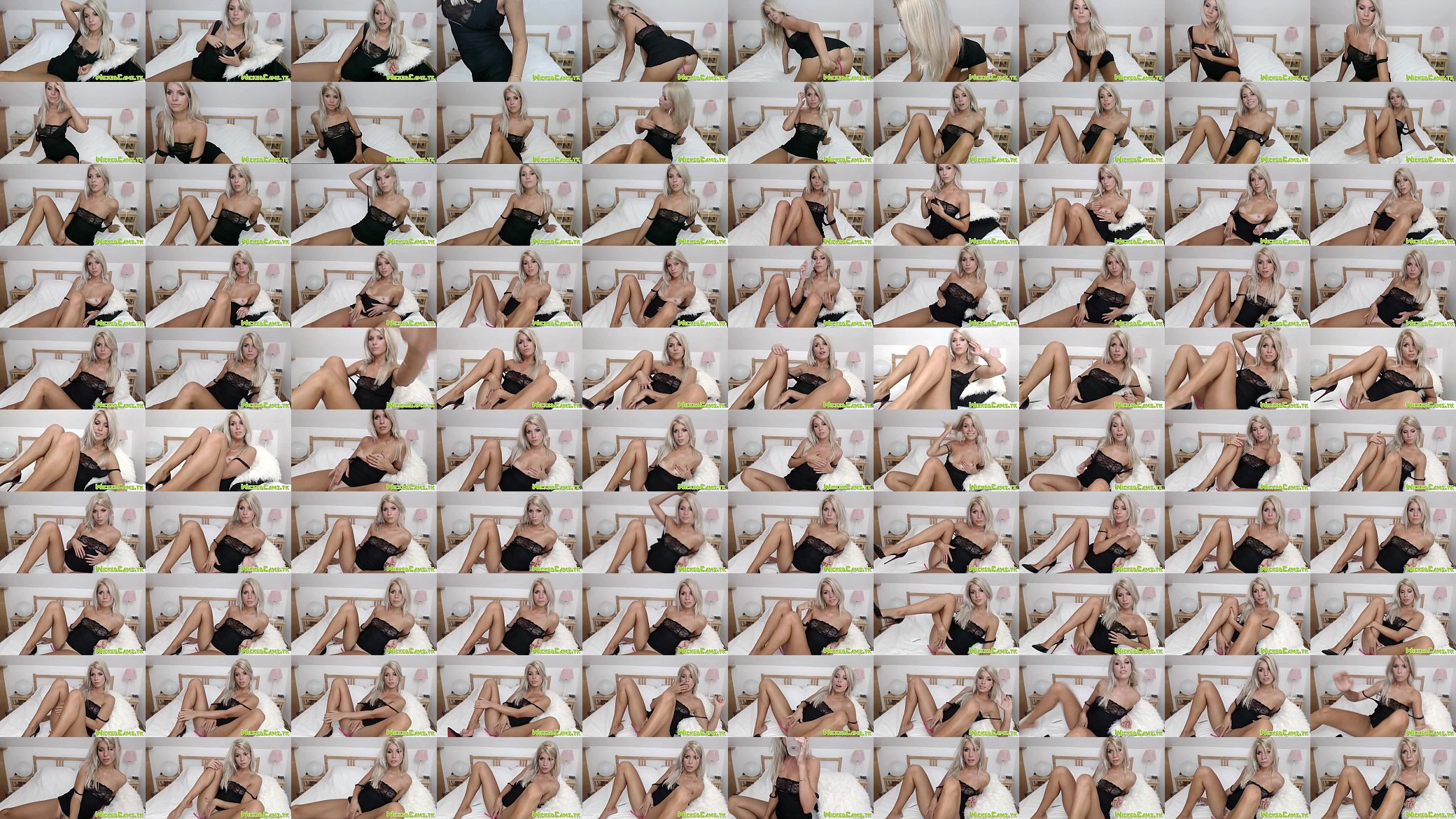 Sexy Platinum Blonde Camming Model Masturbates 预览图