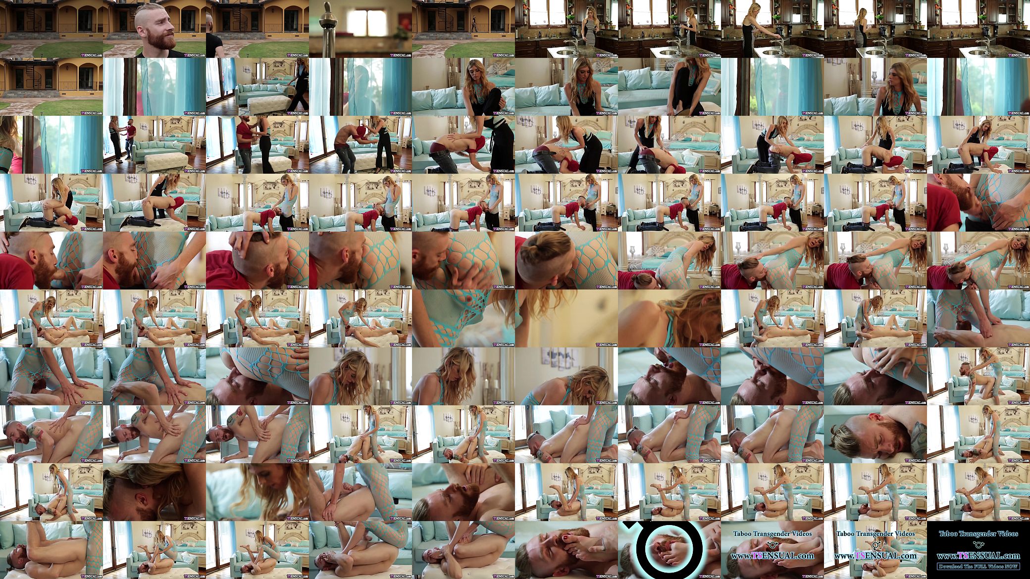 Sexy slender shemale anal fucks a horny spying guy 预览图