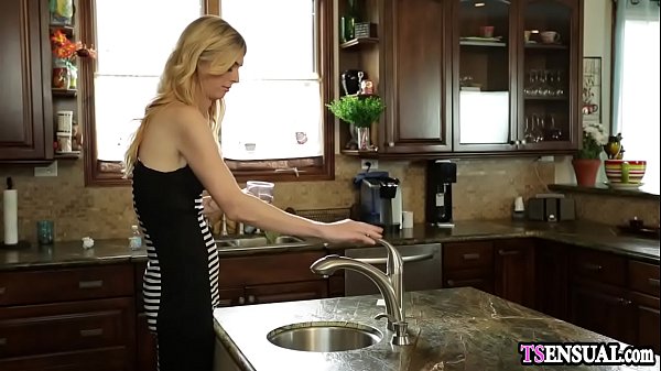 Download Video - Sexy slender shemale anal fucks a horny spying guy