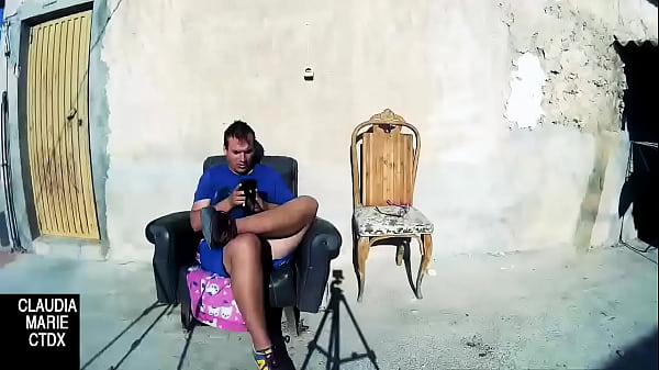 The fat woman in my town eats my balls in the open air