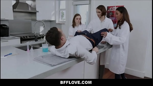 Petite Teen StepSister Natalie Porkman And Best Friends Aria Skye & Riley Grey Threesome With StepBrother During Science Experiment POV