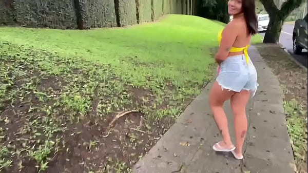 She wore her pussy in shorts and asked for a bite