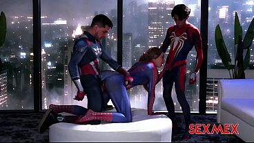 SEXMEX - SPIDER GIRL BANGED BY SUPERHEROES . LULA