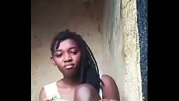 Girl desperately peeing her jeans