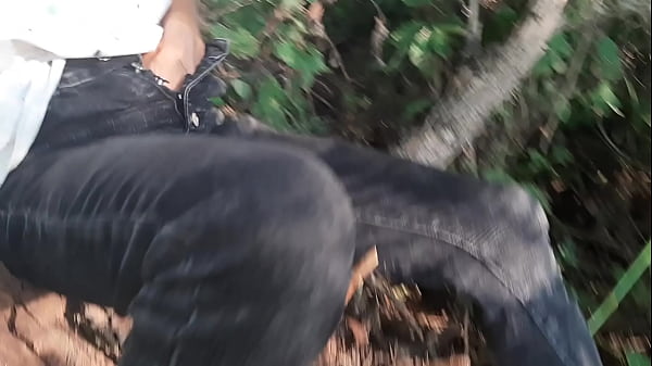 Risky female masturbation in clothes outdoors in the forest - Girls fly orgasm