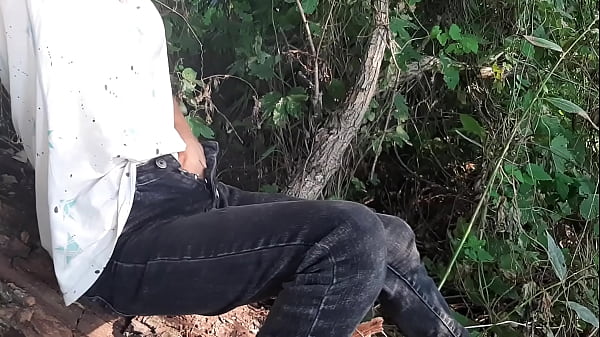 Risky female masturbation in clothes outdoors in the forest - Girls fly orgasm