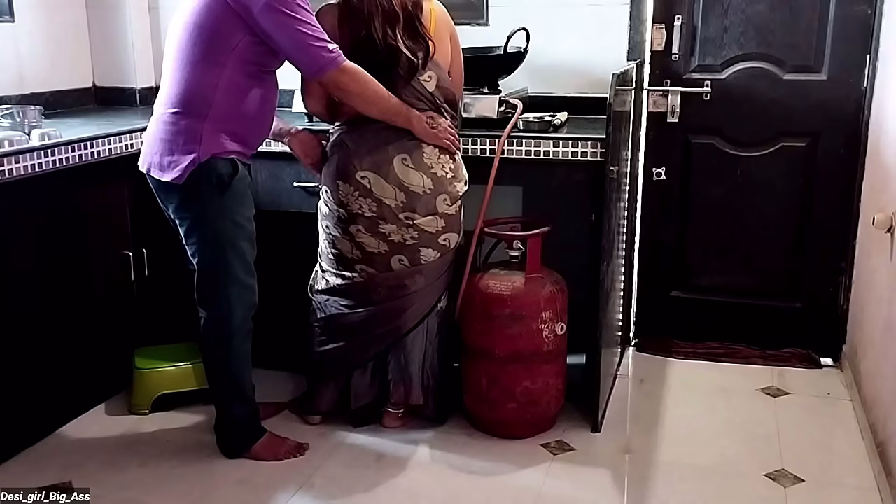 A hungry husband and a sexy wife have sex in the kitchen of their home and satisfy their desires.